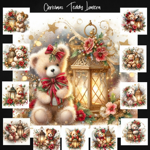 Christmas Teddy Lantern