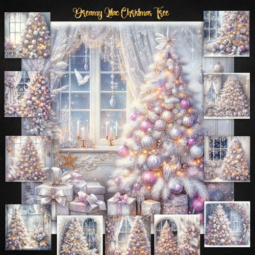 Dreamy Lilac Christmas Trees