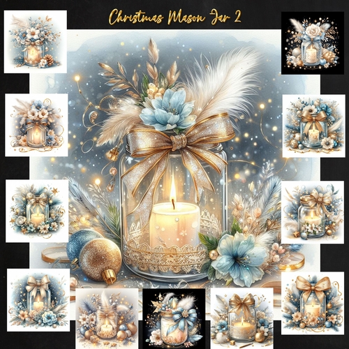 Christmas Mason Jar Candle 2