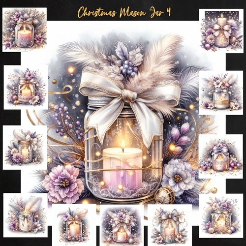 Christmas Mason Jar Candle 4