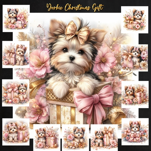 Yorkie Christmas Gift 