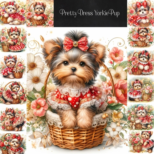 Pretty dress Yorkie Pup