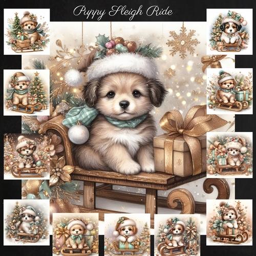 Puppy Sleigh Ride