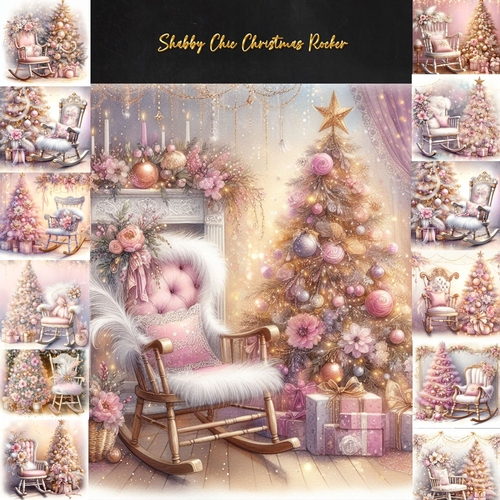 Shabby Chic Christmas Rocker