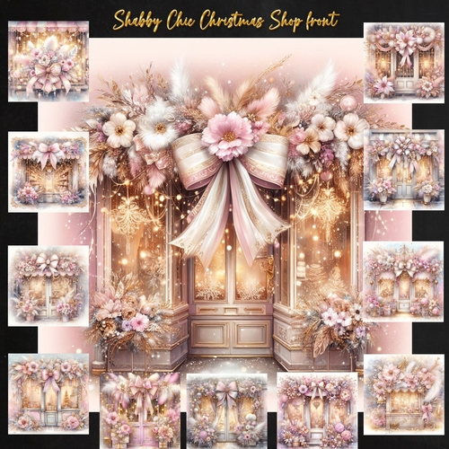 Shabby Chic Christmas Shop Front