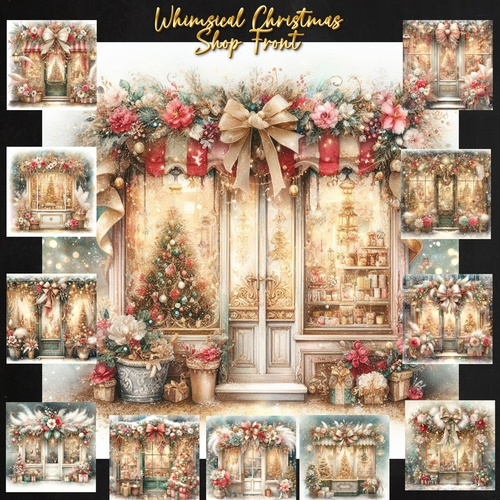 Whimsical Christmas Shop Front