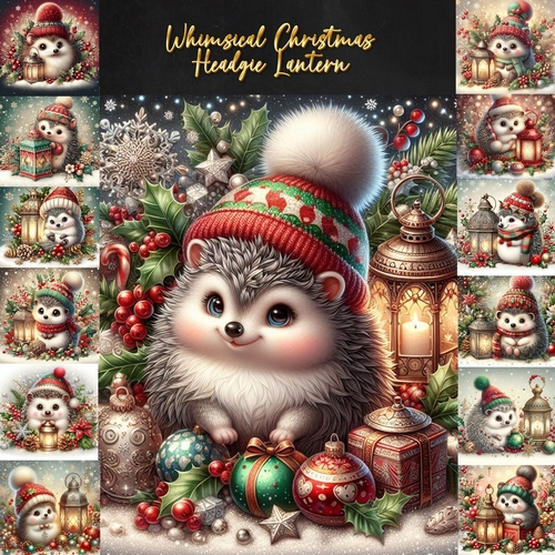 Whimsical Christmas Headgie Lantern