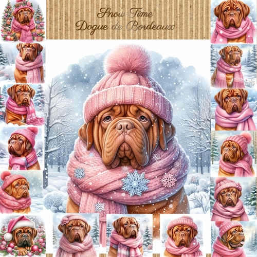 Snow Time Dogue de Bordeaux