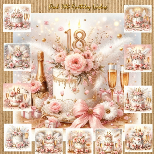 Pink 18th Birthday Wishes