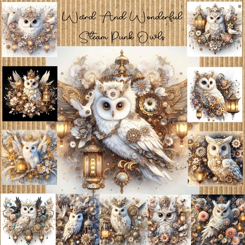 Weird And Wonderful Speam Punk Owls