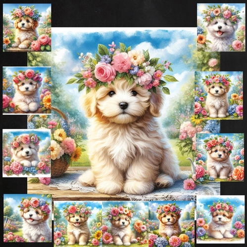 Floral Crown  Puppy 1