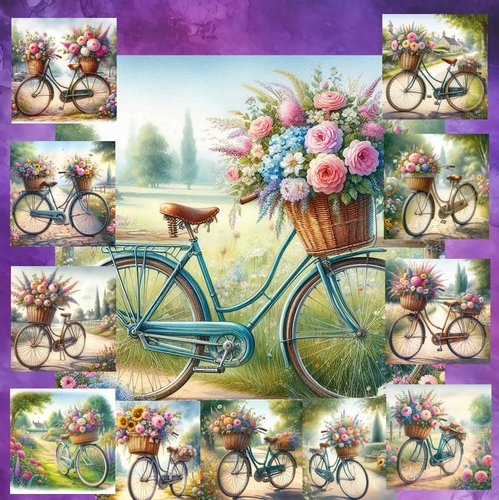 Vintage Floral Bike
