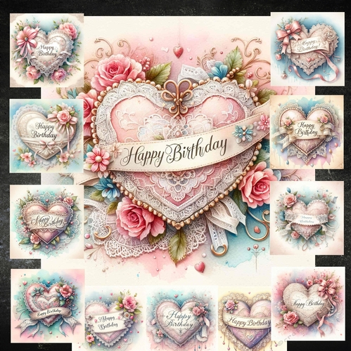 Happy Birthday Heart Pillow