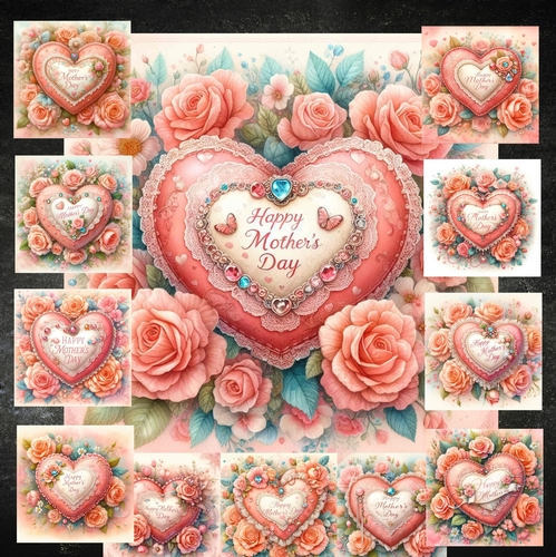 Mothers Day  Heart Cushion 2