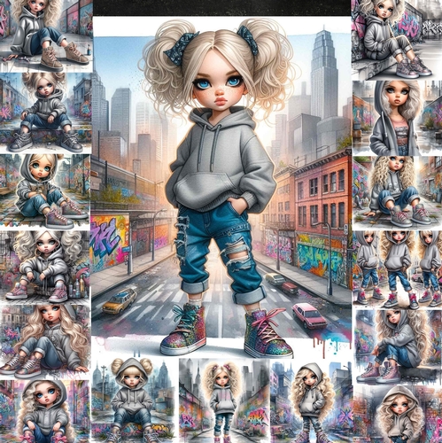 Urban City Teen Girl