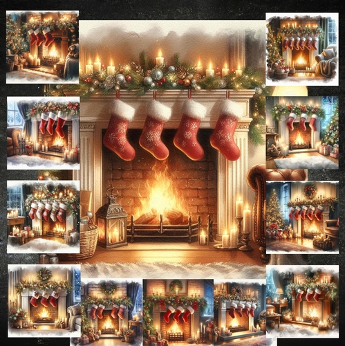 Cozy Christmas Fireplace