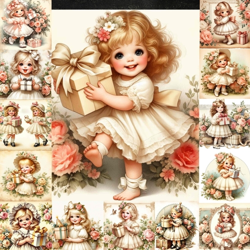 Vintage Little Girl GIft 1