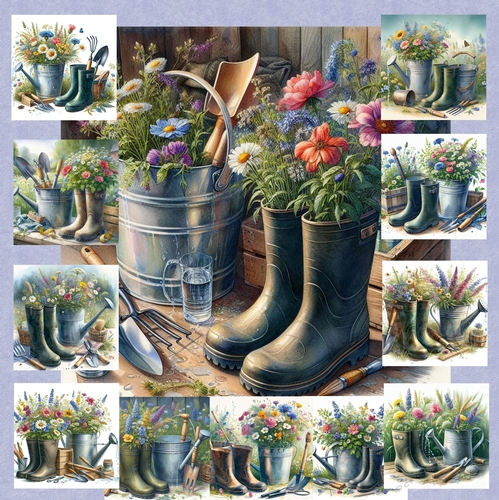 Floral Garden Boots