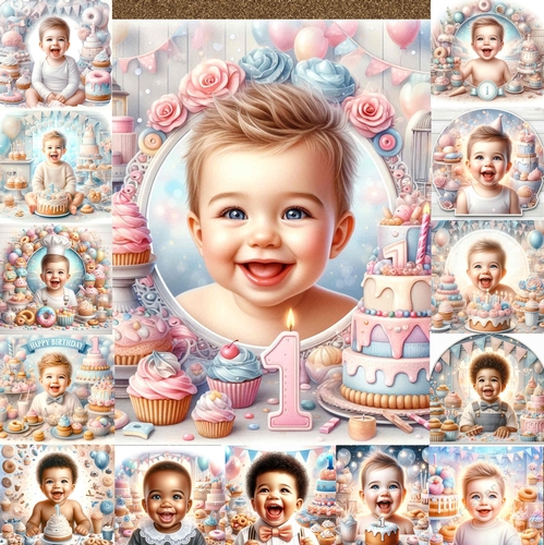 Baby 1st Birthday Bakery Bundle 1