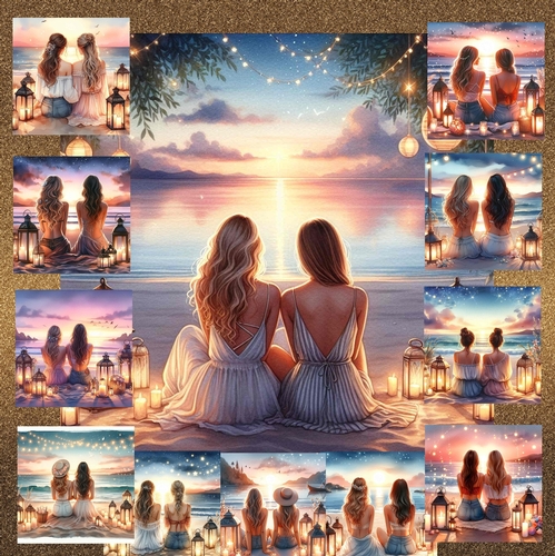 Lovely Beach Best Friends