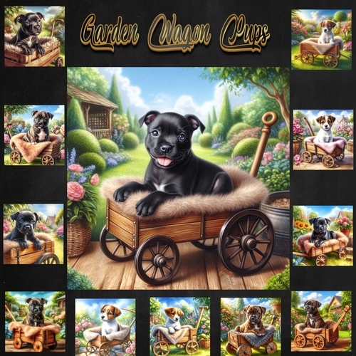 Garden Wagon Pups 3
