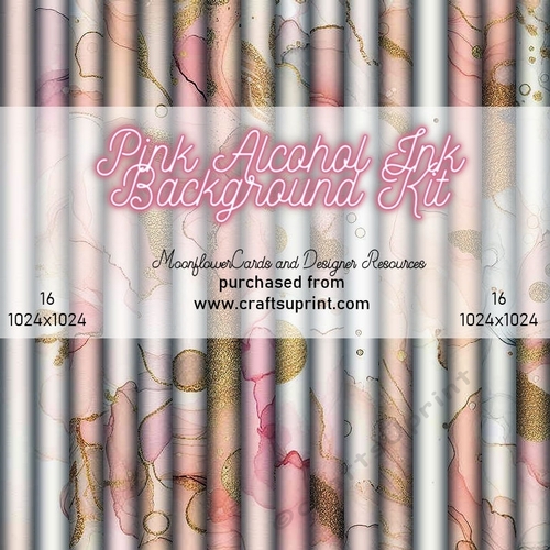 Pink Alcohol Ink Background Kit 
