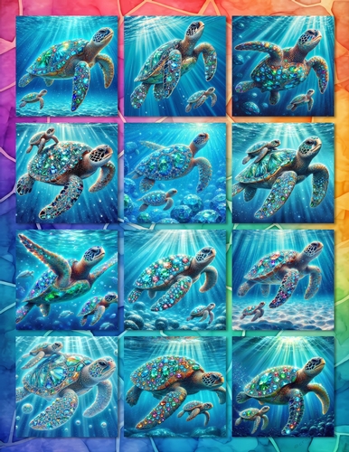 Sparkling Sea Turtle 