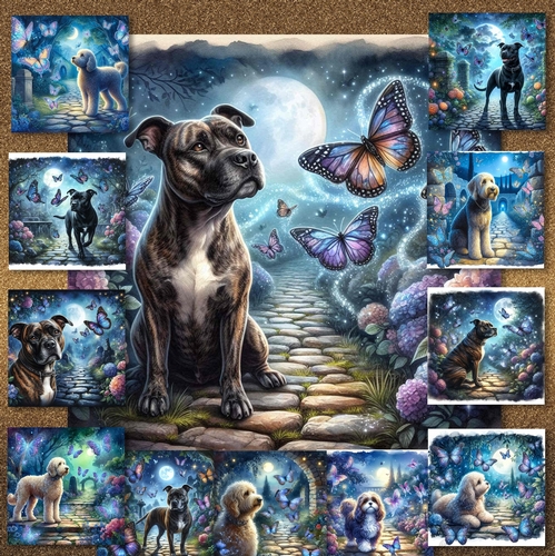 Twilight Butterfly Garden Dogs 5