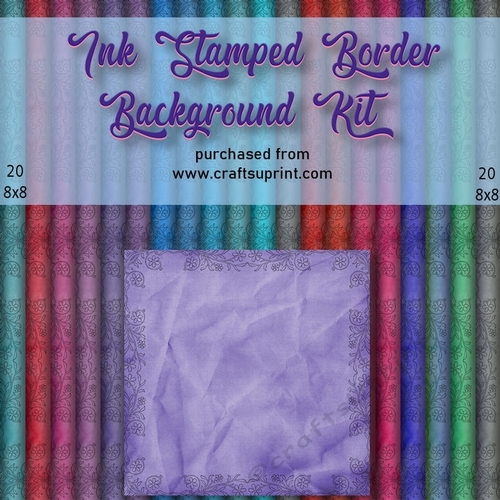 Ink Stamped Border Back Ground Kit 