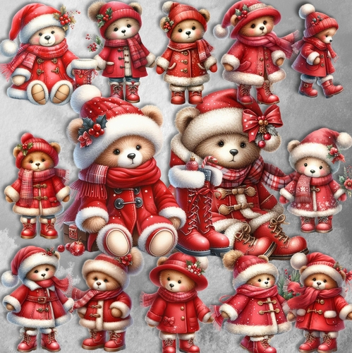 Red Christmas Bear 