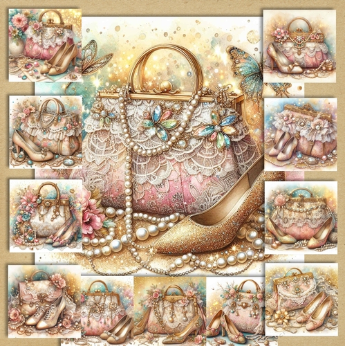 Shabby Chic Handbag & Shoes 1