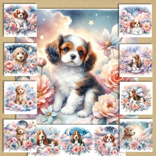 Dreamy Floral Pups 4
