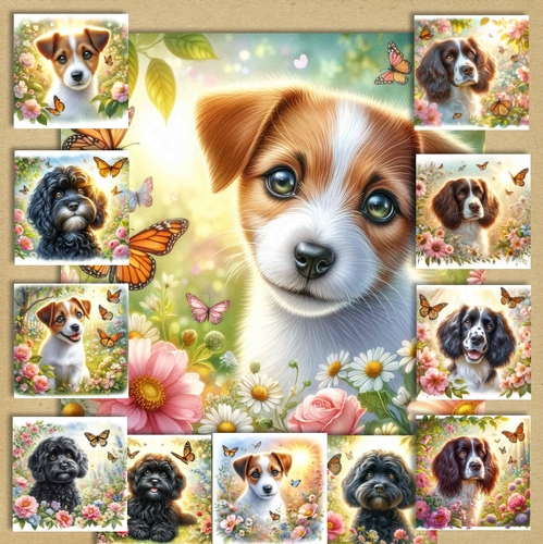 Butterfly Garden Dogs 3
