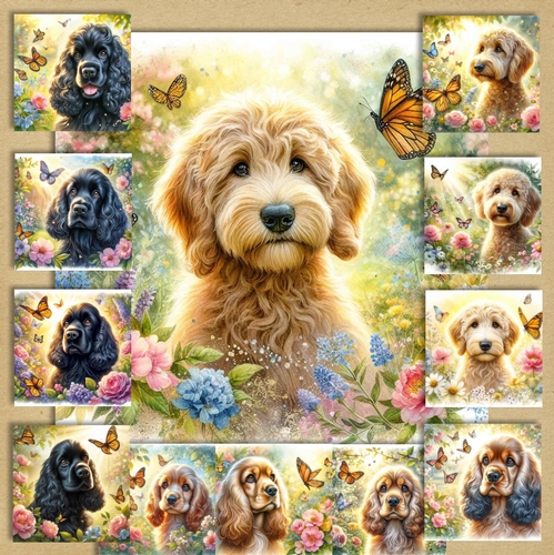 Butterfly Garden Dogs 4