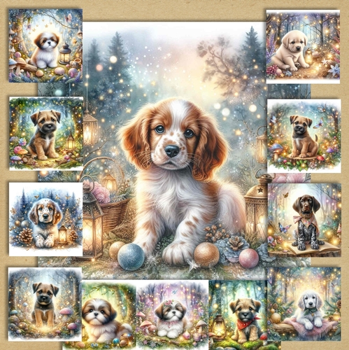 Mystical/Festive  Forest Mixed Bundle Pups 8