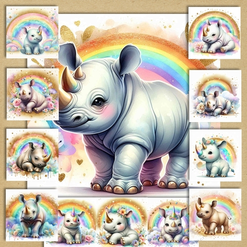 Rainbow Rhino 