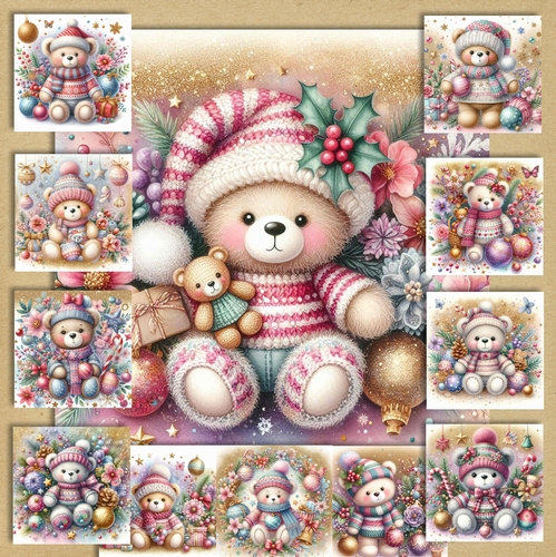 Whimsical Christmas Teddy Bear