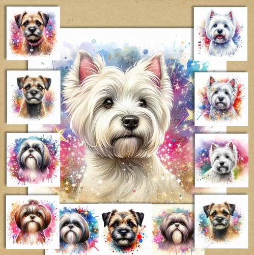 Paint Spash Dog Portraits 6