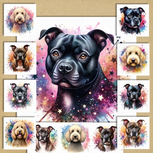 Paint Spash Dog Portraits 10