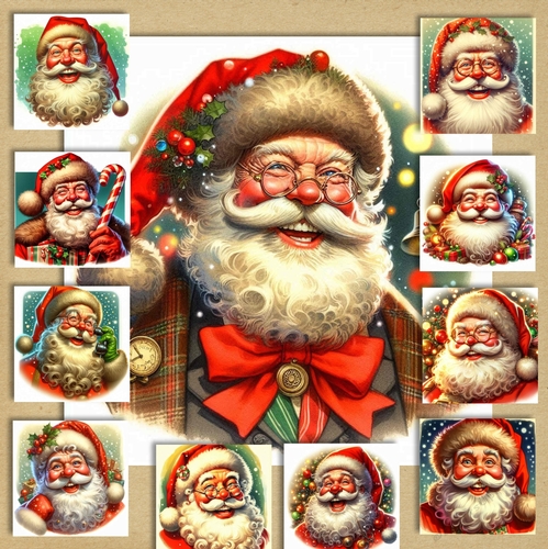 Jolly Retro Santa