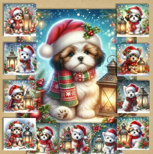 Christmas Lantern Pups 6