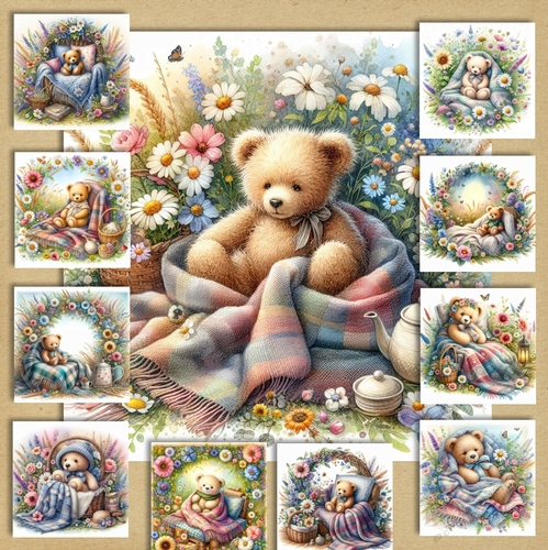 Teddy Bear Woldflower Blanket 