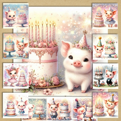 Sweet Piggy Birthday Wishes