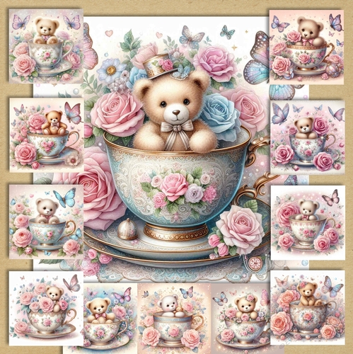 Rose Teacup Teddy