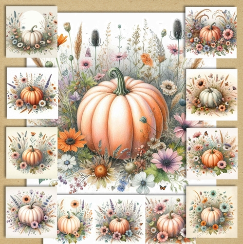 Floral Pumpkins