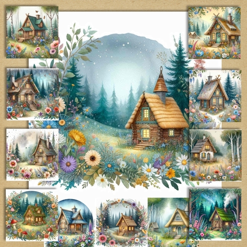 Whimsical Forest Cabins