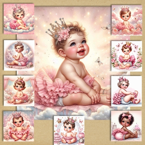 Cute Vintage Baby Girl 