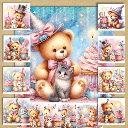 Cupcake Kitten Teddy