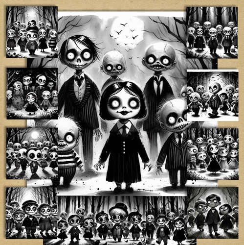 Creepy Zombie Forest Gang