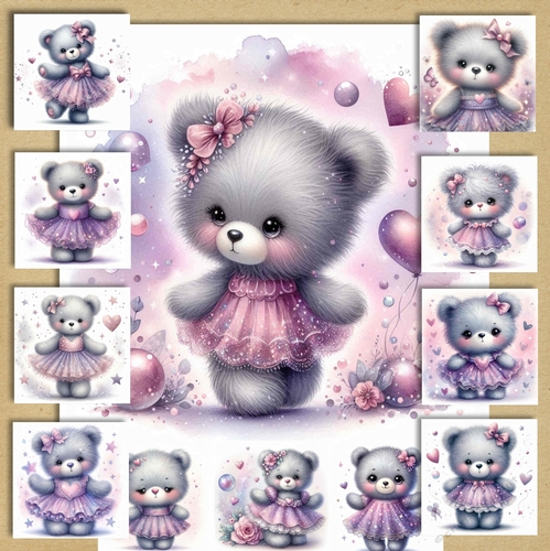 Purple Dress Bear 